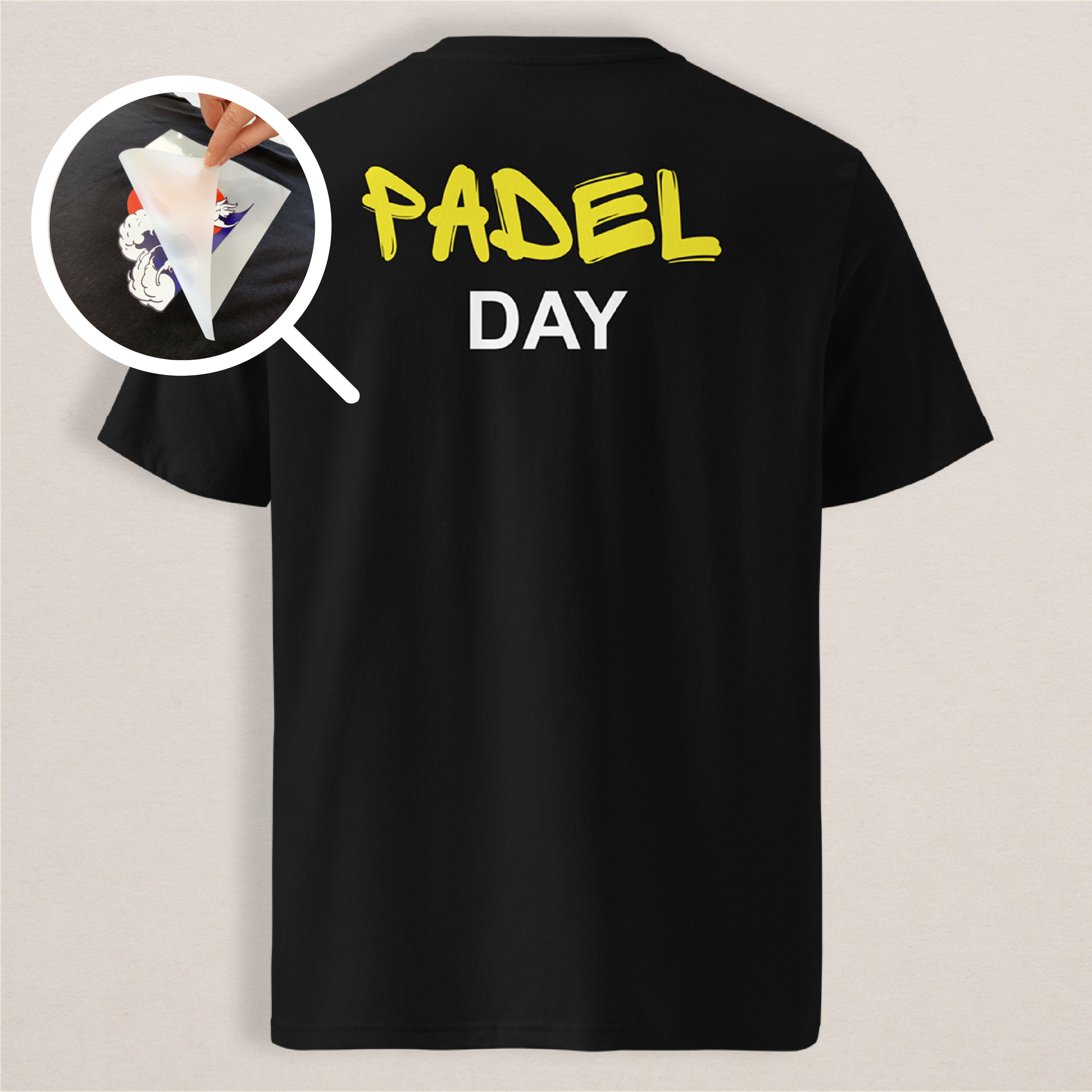 Tee shirt avec design de padel