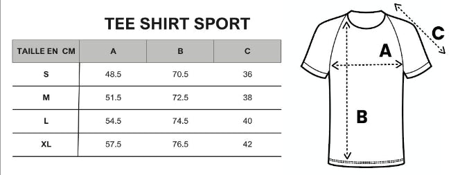 Choisir taille d'un tee-shirt de padel