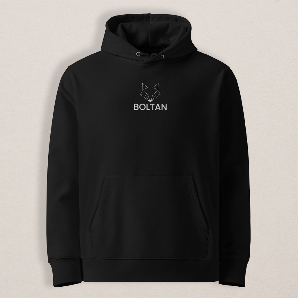 Sweat à capuche BOLTAN padel brodé noir vue de face