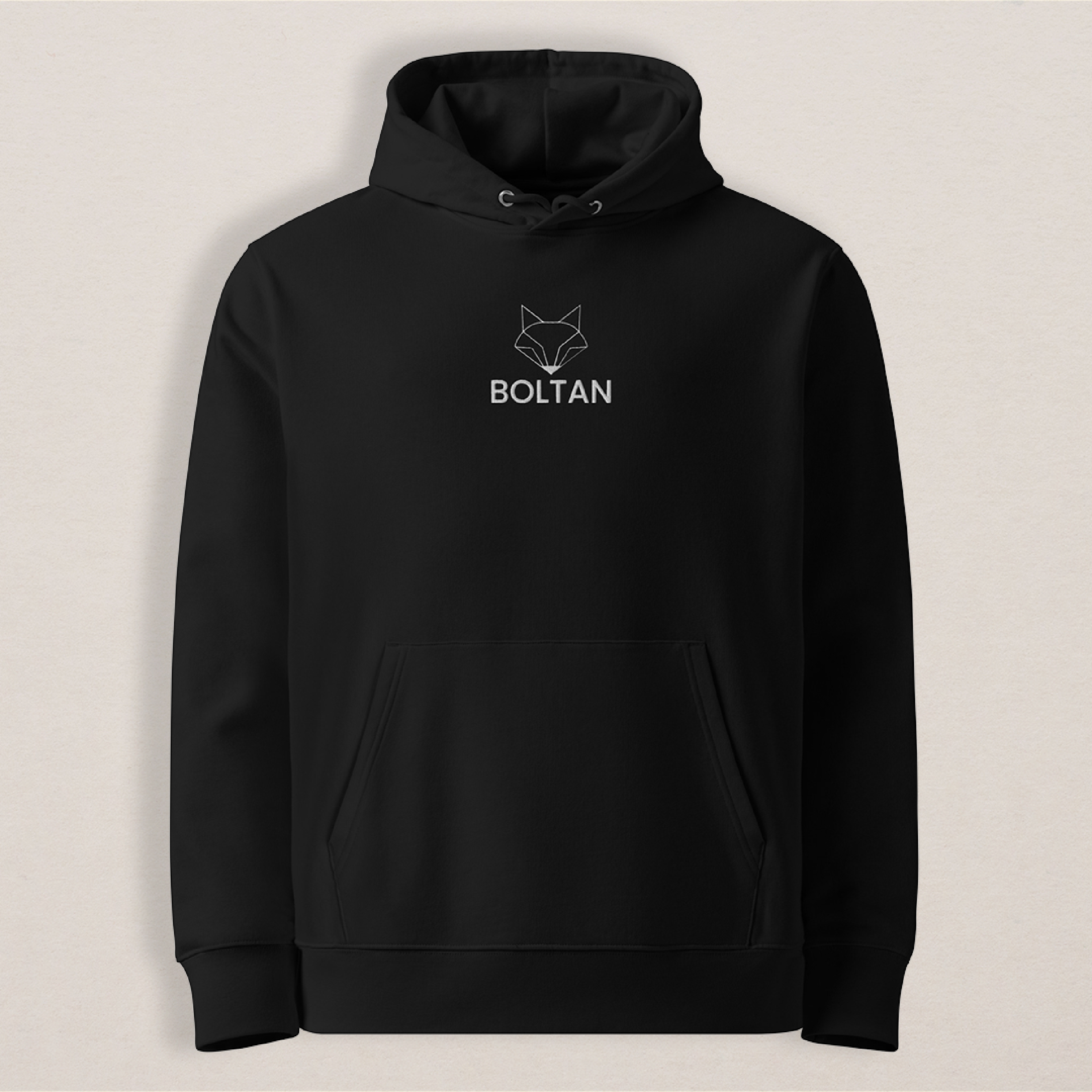 Sweat à capuche BOLTAN padel brodé noir vue de face