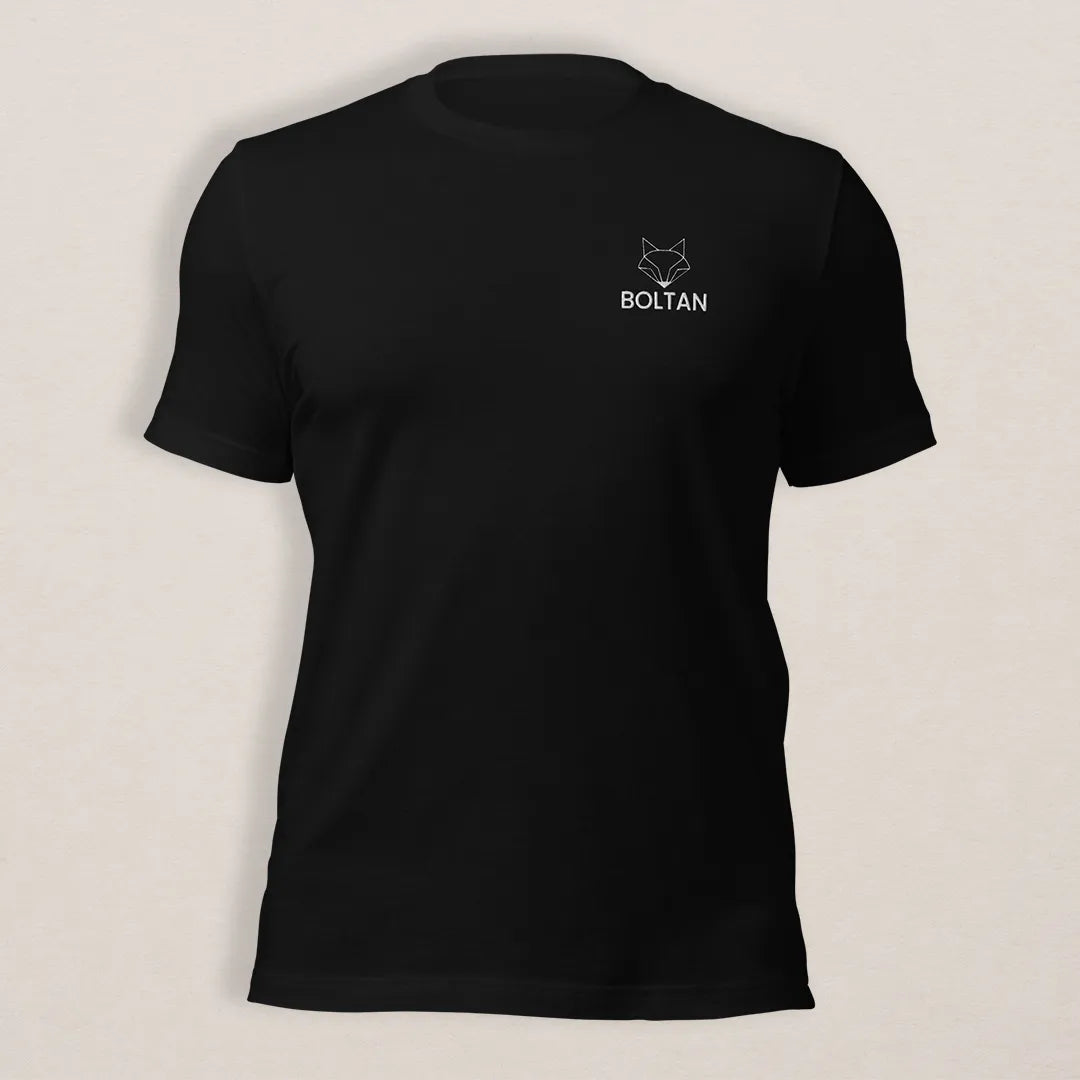 Tee-shirt BOLTAN padel brodé noir vue de face