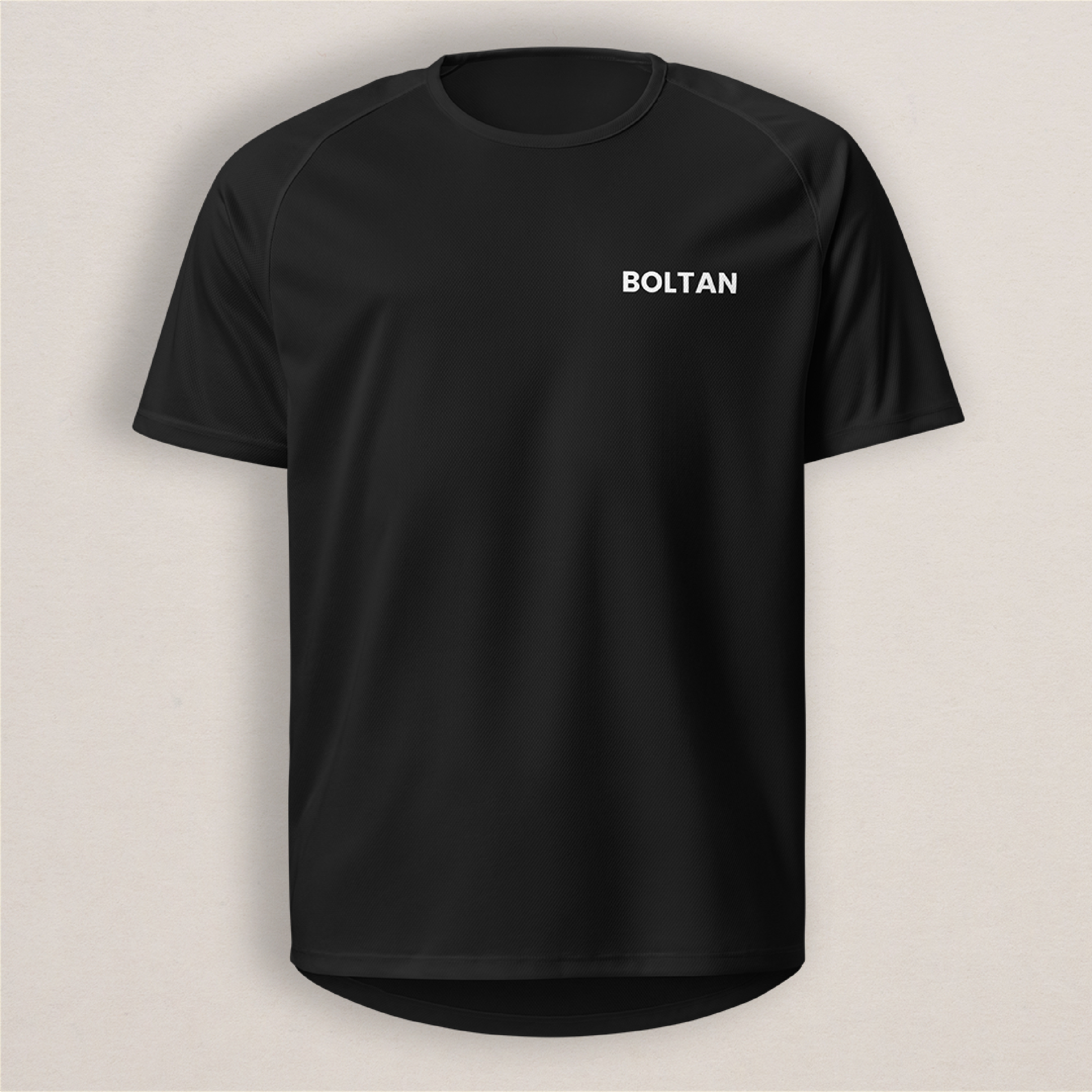 Tee-shirt technique BOLTAN padel noir vue de face