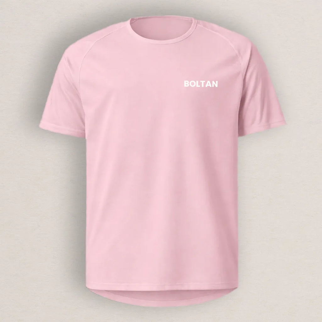 Tee-shirt technique BOLTAN padel rose vue de face