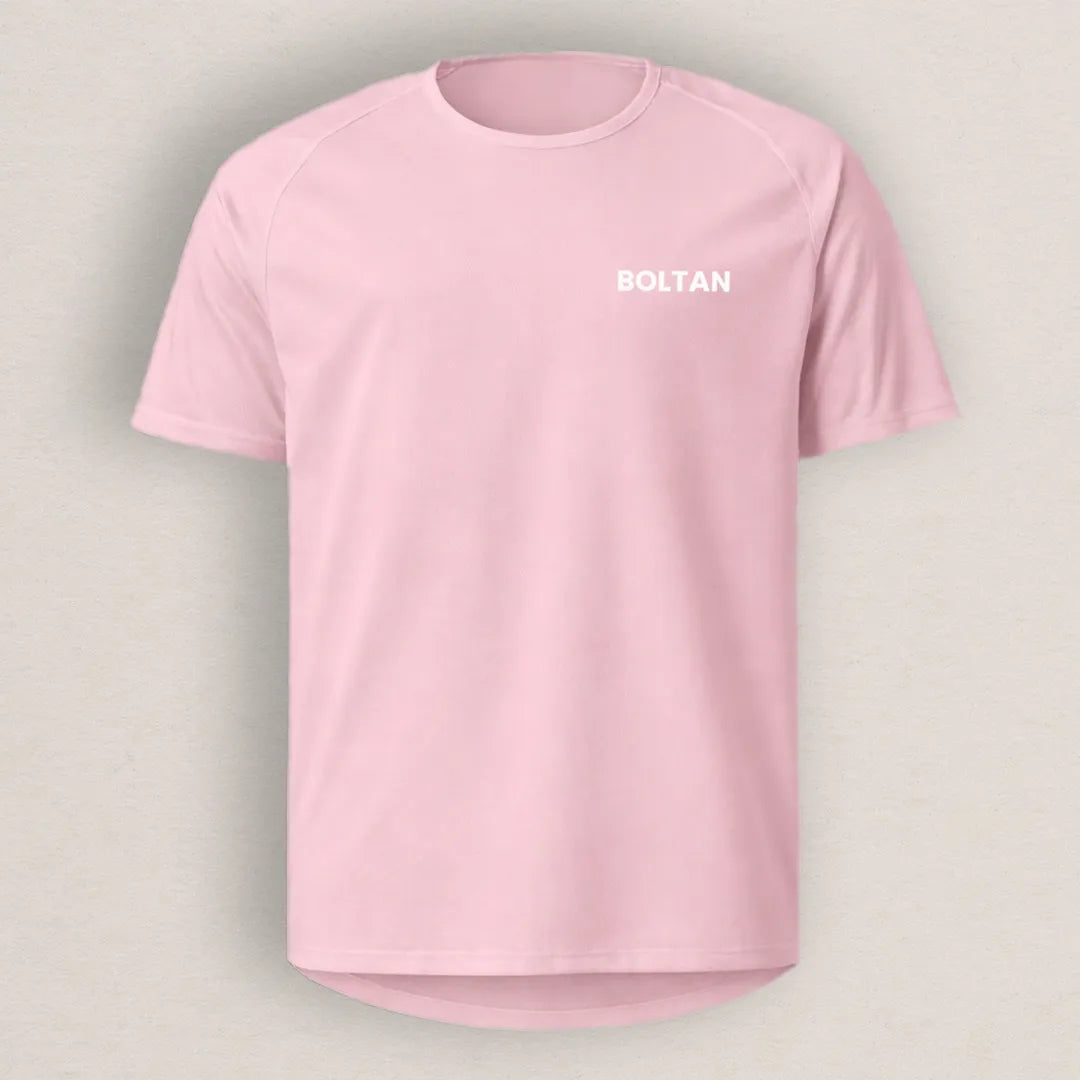 Tee-shirt technique BOLTAN padel rose vue de face
